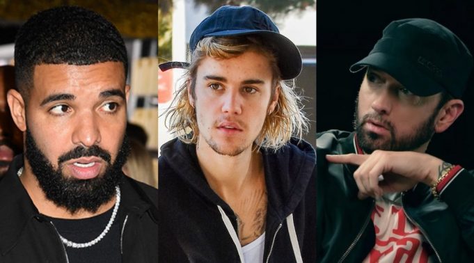 Дрейк, Бибер, Эминем