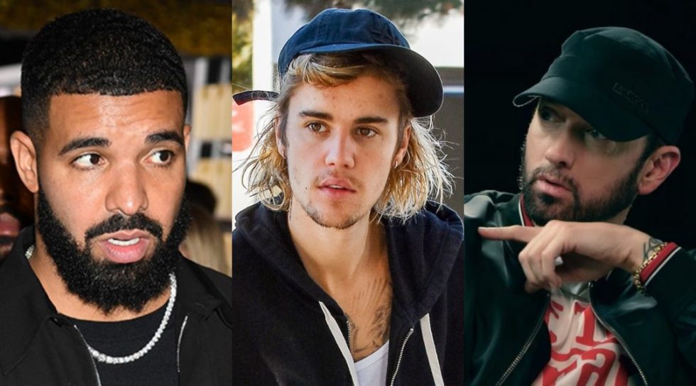 Дрейк, Бибер, Эминем