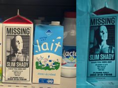 Объявление о пропаже Слим Шейди красуется на молочных упаковках по всему миру