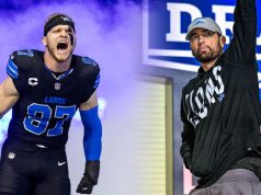 Звезда Американского футбола Эйдан Хатчинсон похвастал их насыщенной дискуссией с Эминемом