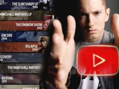 Эминем на 4-ом месте среди артистов с наибольшим числом подписчиков на YouTube